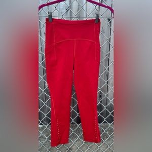 Lululemon Swift Speed High Rise Crop Leggings Red Size 2